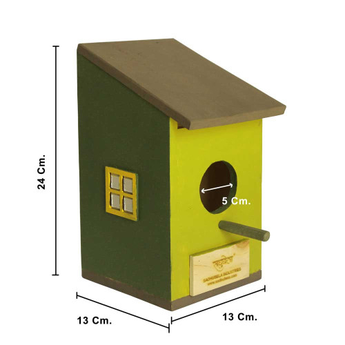 Chidiyawas- Set of 2 Painted Wooden Bird House