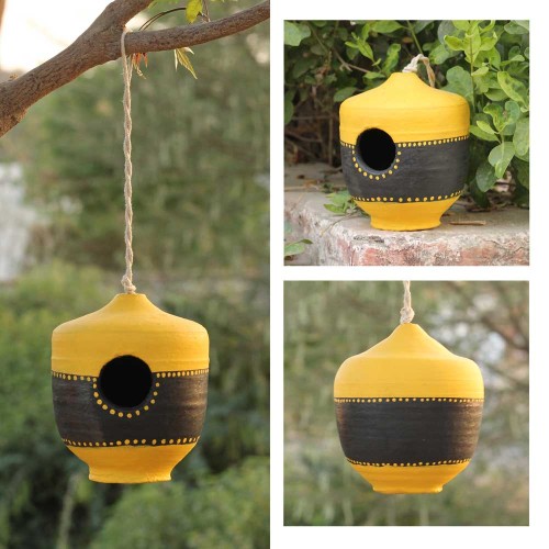 Set of 4 Maati Chidiyawas- Earthen Bird House