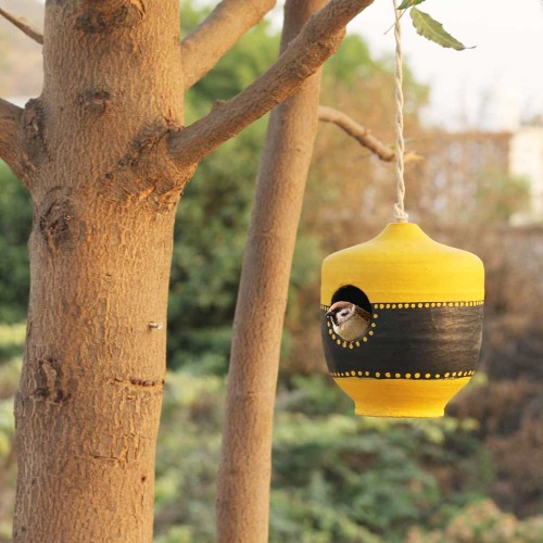 Set of 4 Maati Chidiyawas- Earthen Bird House