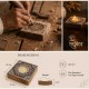 Chhapo- Square Shape- Wooden Print Block T Light Candle Holder