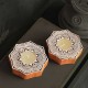 Chhapo- Lotus Art- Wooden Print Block T Light Candle Holder