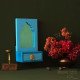 Saubhagya Darpan- Mini Dressing Unit- Wall Decor Wooden Mirror Chest - Blue Saubhagya Darpan- Mini Dressing Unit- Wall Decor Wooden Mirror Chest - Blue