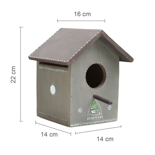 Pakshi Gruh- Mud Art Wooden Bird House-Tribhuj Art