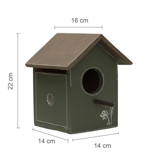 Pakshi Gruh- Mud Art Wooden Bird House-Parna Pushpa Art