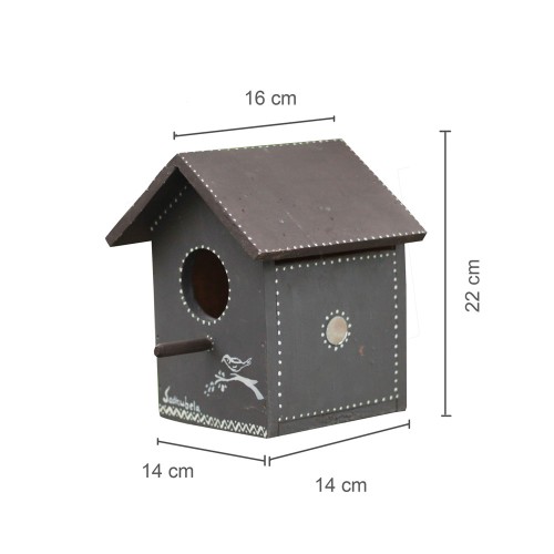 Pakshi Gruh- Mud Art Wooden Bird House- Chidakali Art