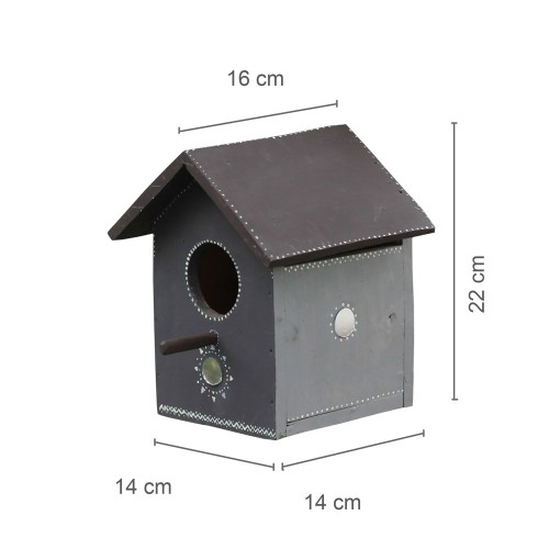 Pakshi Gruh- Mud Art Wooden Bird House- Surya Darpan Art