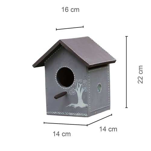 Pakshi Gruh- Mud Art Wooden Bird House- Vruksha Art