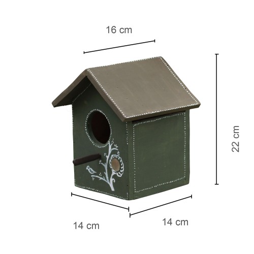 Pakshi Gruh- Mud Art Wooden Bird House- Chidakali Art