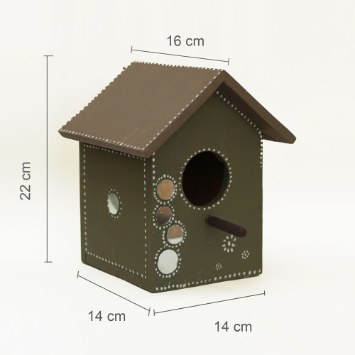 Pakshi Gruh- Mud Art Wooden Bird House-Darpan Lata Art