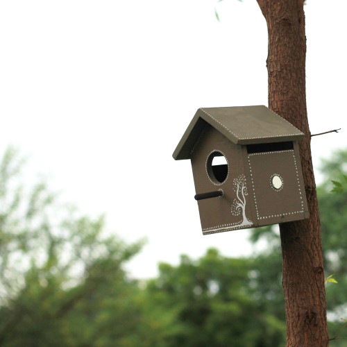 Pakshi Gruh- Mud Art Wooden Bird House-Vruksha Art