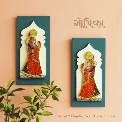 Gopika- Mudran Shaili Wall Decor Panel Set-Ming Gopika- Mudran Shaili Wall Decor Panel Set-Ming