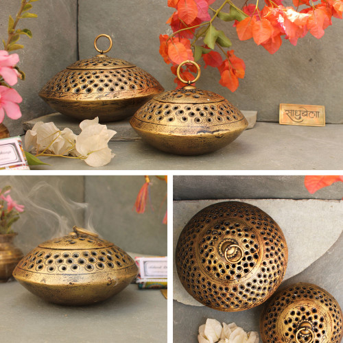 Tashtari Dhoop Pot- Set of Small and Large