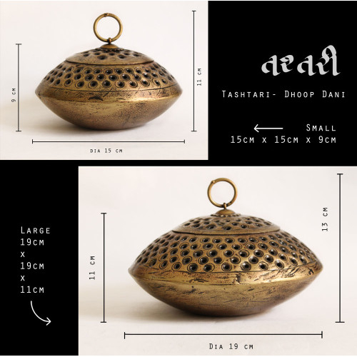 Tashtari Dhoop Pot- Set of Small and Large