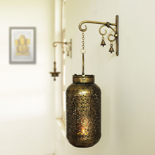 Wall Decor Cylindrical Burni Pot Diya Lantern