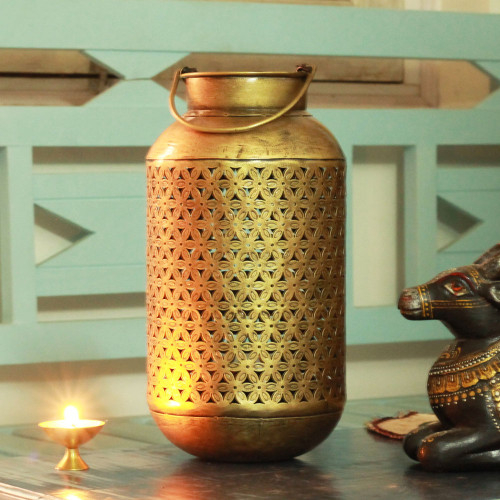 Wall Decor Cylindrical Burni Pot Diya Lantern