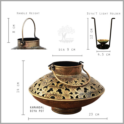 Kamandalu Diya Pot - Tea-Light Candle Lantern