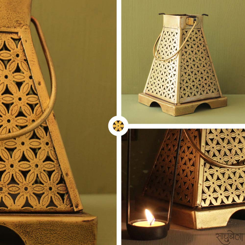 Lantern of Maya Temple -Tea Light Candle Holder-Medium