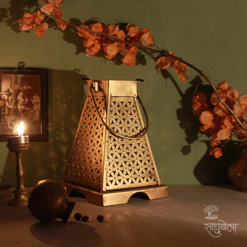 Lantern of Maya Temple -Tea Light Candle Holder-Medium