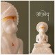 Aanjneya- Meditating Hanuman- White Stone Craft Idol