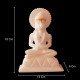 Aanjneya- Meditating Hanuman- White Stone Craft Idol