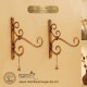 Kamal Hans Ankud – Set of 2 Wall Mount Hangers for Lantern & Planter | Antique Golden Finish
