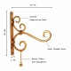 Kamal Hans Ankud – Handmade Wrought Iron Wall Mount Lantern & Planter Hanger with Brass Ghungroo | Antique Golden Finish