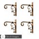 Bell Art Ankud - Set of 4 Wall Mount Hangers for Lantern and Planter