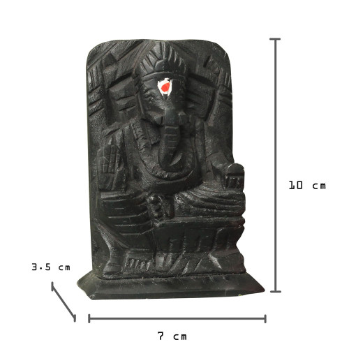 Ganaray Vinayaka- Black Stone Craft Shree Ganesha Idol
