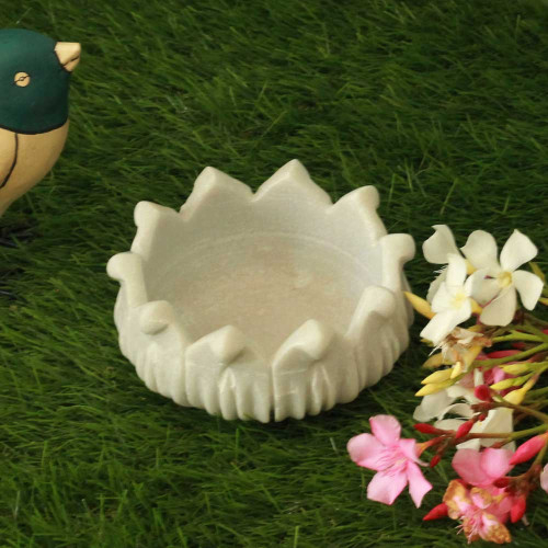 Kurmavtar - Divine Support- Black Stone Turtle in Lotus-Shaped Urli Bowl