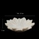 Blooming Egyptian lotus– White Marble Urli Plate