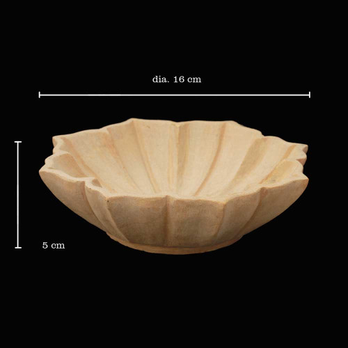 Jaisalmeri Ashtadal- Octagonal Sandstone Flower Urli Bowl - 7"