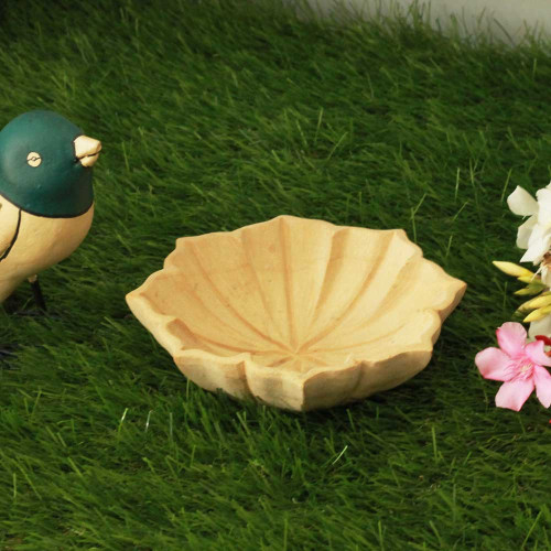 Jaisalmeri Ashtadal- Octagonal Sandstone Flower Urli Bowl - 7"